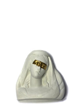 Load image into Gallery viewer, VIRGIN_MARY_BASRELIEF_GOLD_WHITE_FACE_ART
